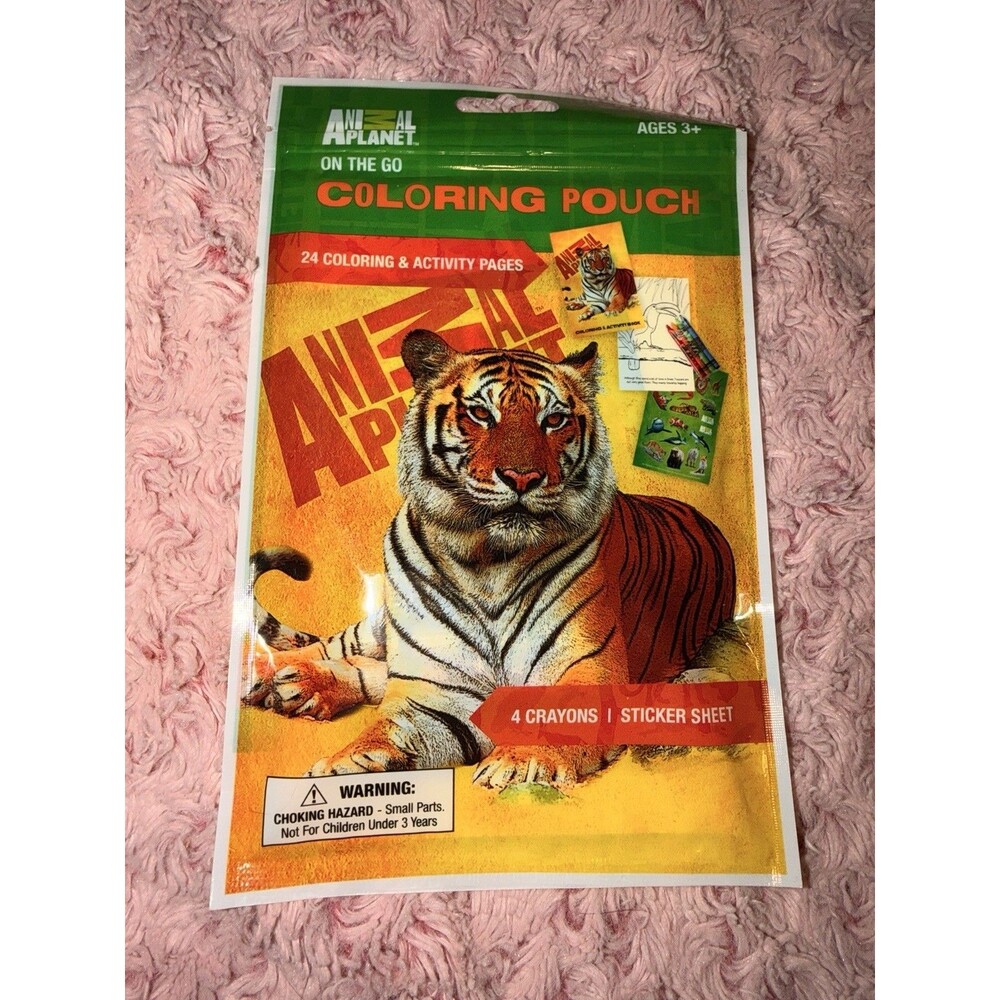 Animal Planet Play Pack Grab & Go Activity Set Tiger Coloring Book Travel Bear
